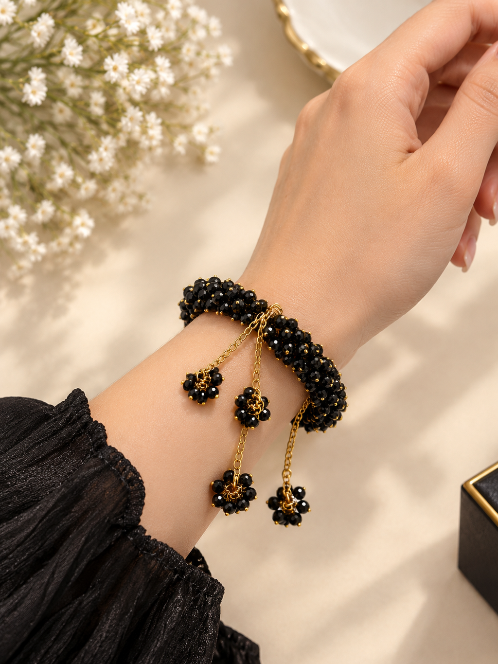 Black Gajra Bracelet